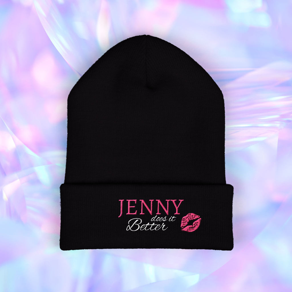 Personalized Name Does It Better black beanie, view 1