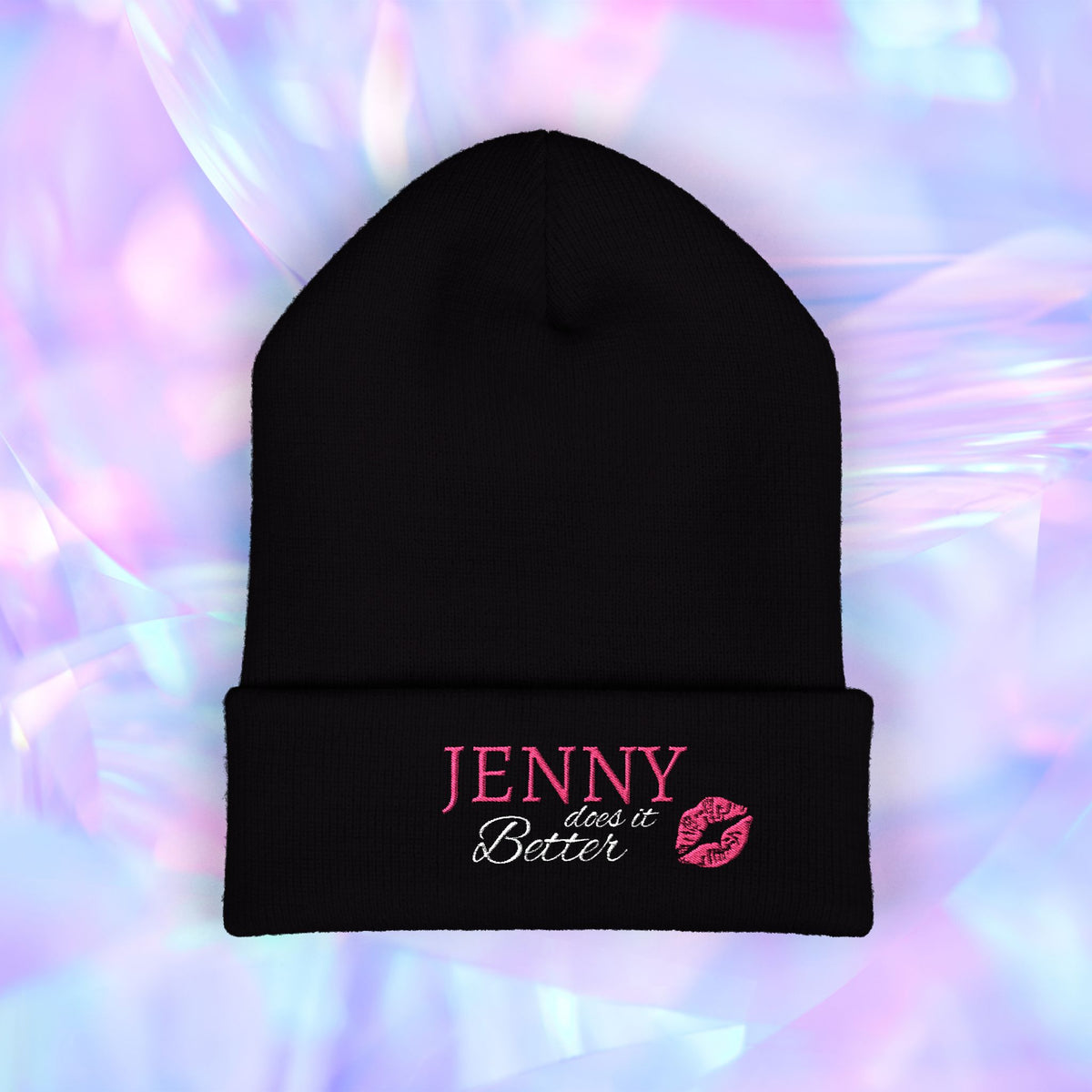 Personalized Name Does It Better black beanie, view 1