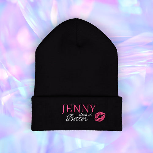 Personalized Name Does It Better black beanie, view 1