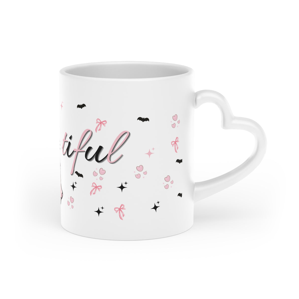 Halloween Heart Mug - Cute Kawaii Ghost Design | Limited Edition