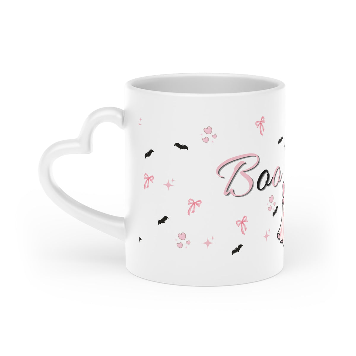 Halloween Heart Mug - Cute Kawaii Ghost Design | Limited Edition