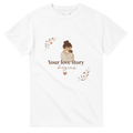 Your Love Story Begins first-time mom t-shirt, view 3