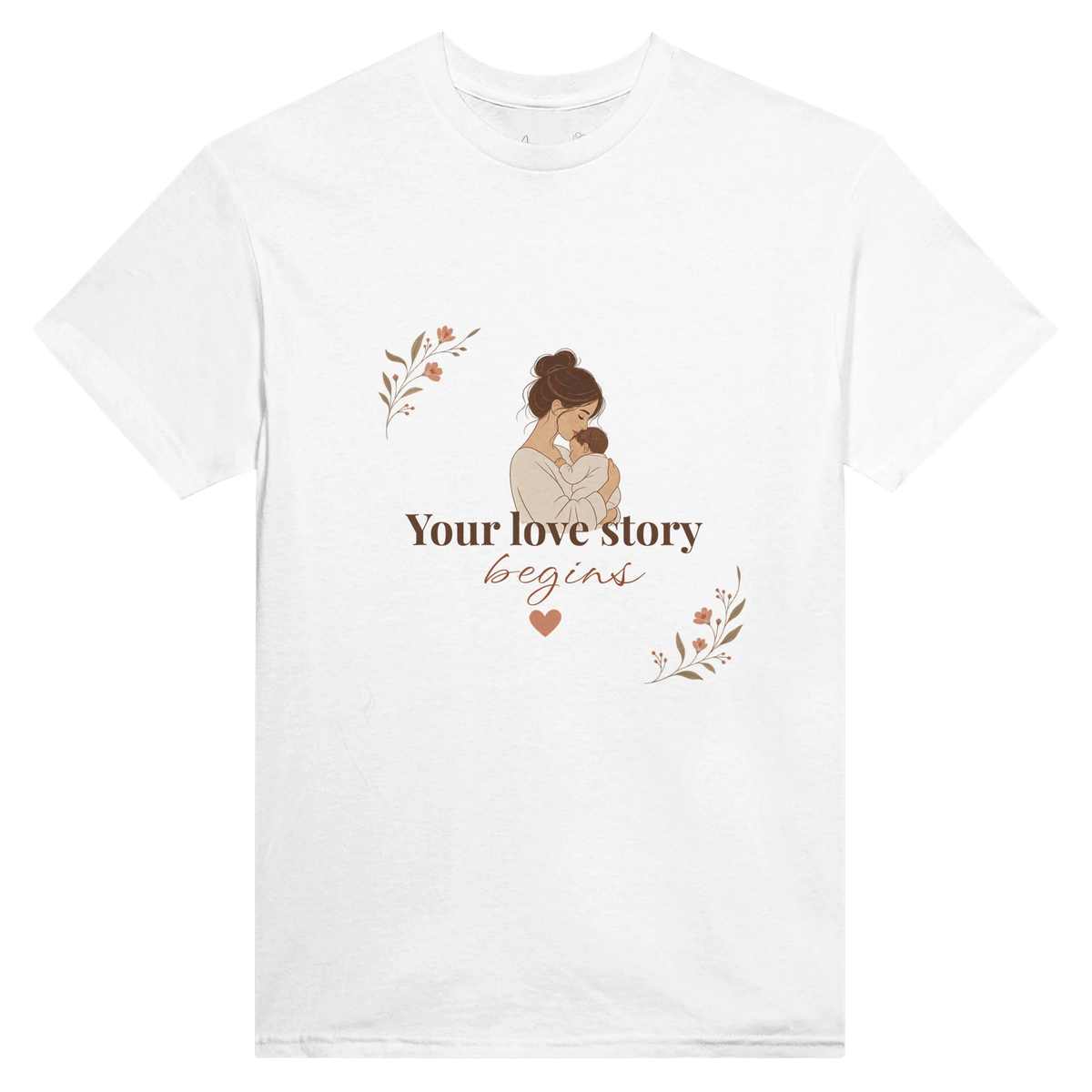 Your Love Story Begins first-time mom t-shirt, view 10