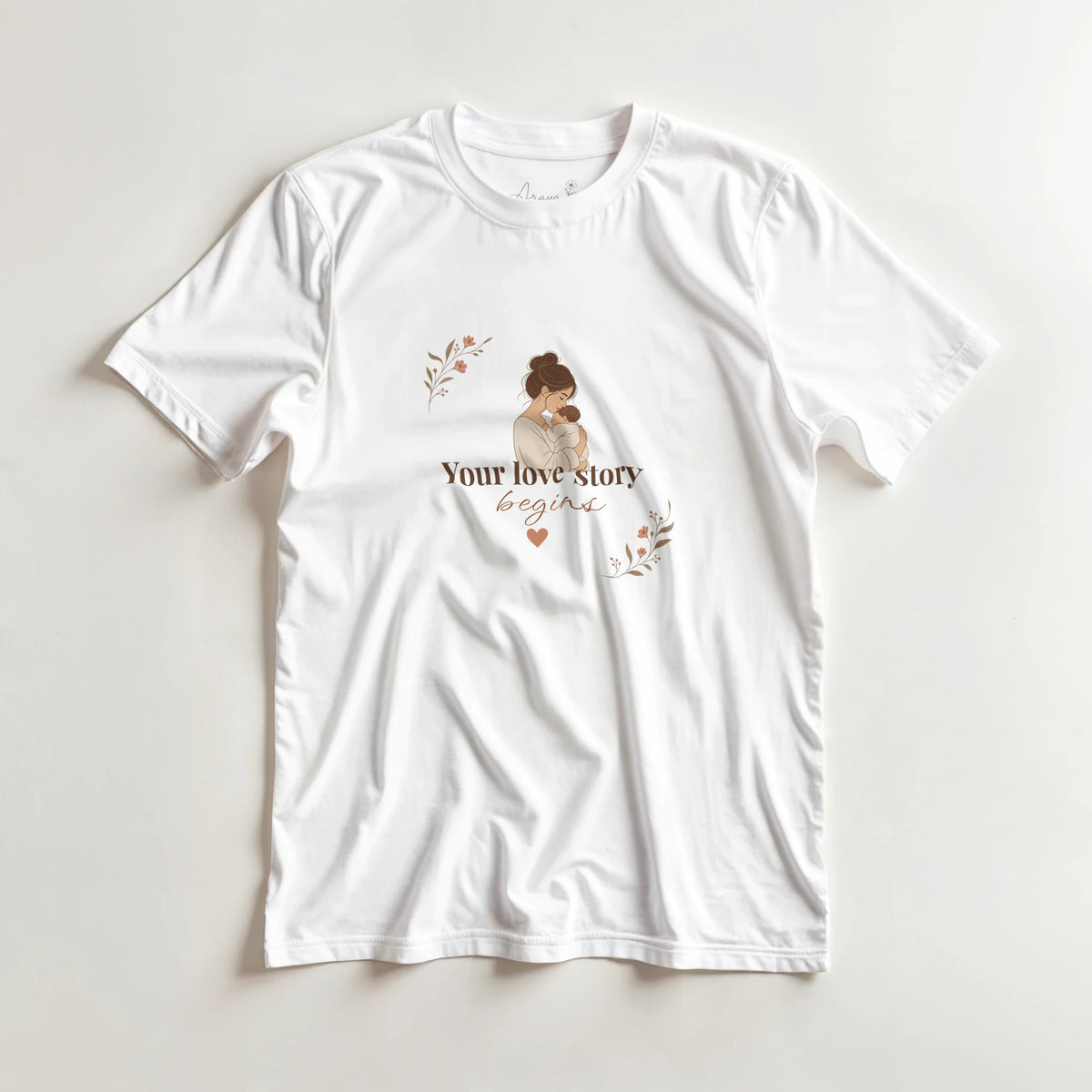Your Love Story Begins first-time mom t-shirt, view 11